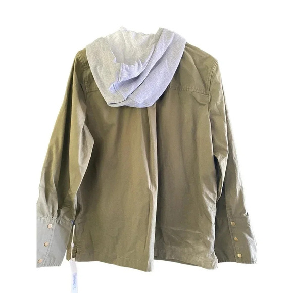 Caslon Women's Military Green Long Sleeves Button Down Utility Jacket Size Large - Picture 6 of 6